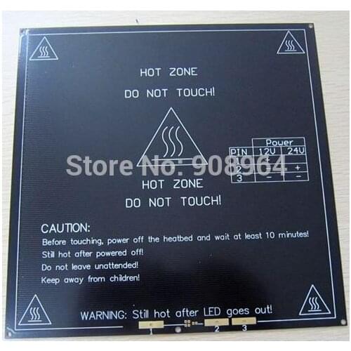 10pcs FOR RepRap mendel PCB Heated MK2 for RepRap Mendel 3D Printer Kits 12V 24v 214mmx 214mm Dual voltage circuit board