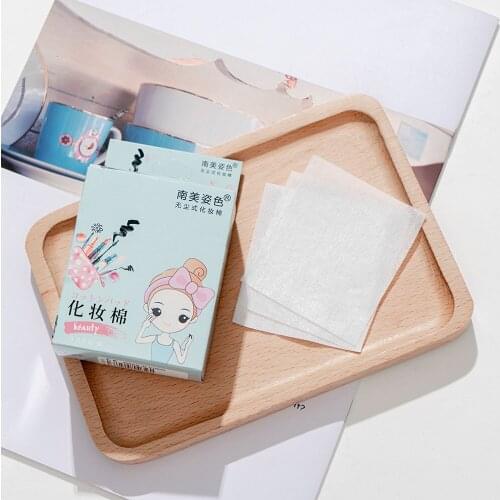 100Pcs/pack Soft Makeup Remover Pads Cleansing Makeup Cotton Wipes Disposable Cosmetic Cotton Pad Facial Cleansing Make Up Tools