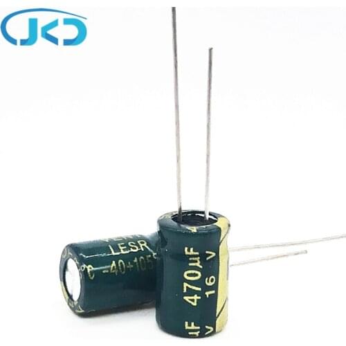 20pcs/lot 16V 470UF 8*12mm high frequency low impedance aluminum electrolytic capacitor 470uf 16v 20