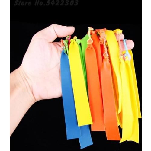 5/10 Pcs Hunting Slingshot Flat Rubber Bands Use for Fishing Shooting Natural Rubber Flat Leather Outdoor Fishing Accessories