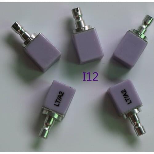 10pcs/lot Dental I12 Lithium Disilicate Block for Anterior Crowns EMAX Sirona CAD CAM Cerec Ceramic Glass Block 15.5*11*13