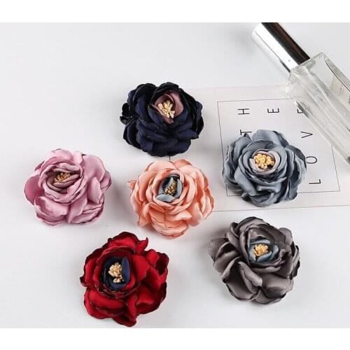 6Pcs 3D Flowers Applique Dress Decoration Patches Clothing Flower Patch for Dress Hair Clothes DIY Craft Materials