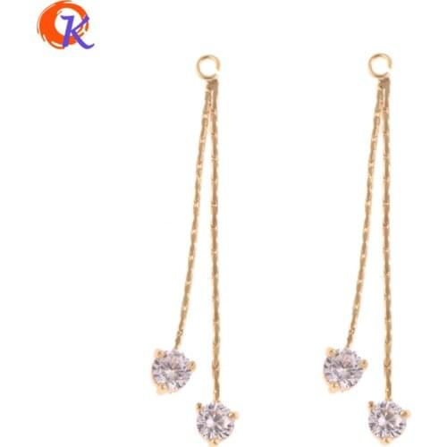 Cordial Design 30Pcs 3*38MM Jewelry Accessories/Earring Connectors/DIY Making/Genuine Gold Plating/Hand Made/Earring Findings
