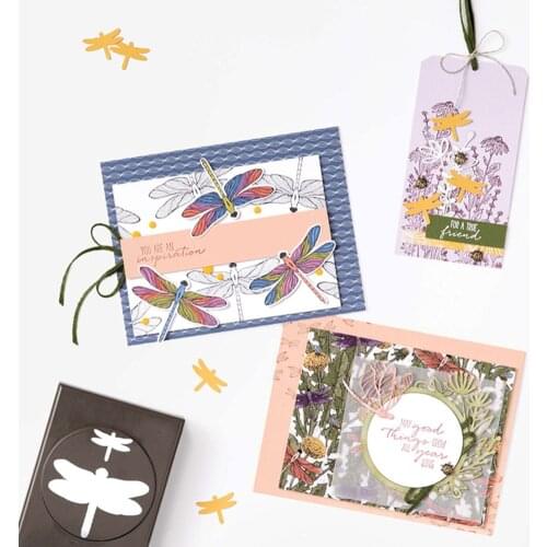 Album Card Paper Embossing Craft DIY Clear Silicone Seal Dragonfly Flower DIY Metal Paper Cut Dies Embossing Craft