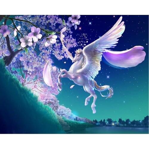 Flowertree diamond painting embroidery pegasus diamond tapestry mosaic art rhinestone drawing pictures puzzle diamond dotz decor