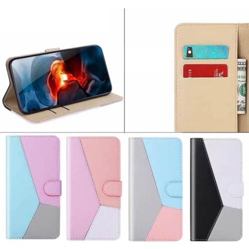 Hybrid Hit Contrast Leather Wallet Case For Iphone 11 Pro MAX XR XS X 8 7 6 For Samsung Note 10 Pro S10 ID Card Holder 50PCS