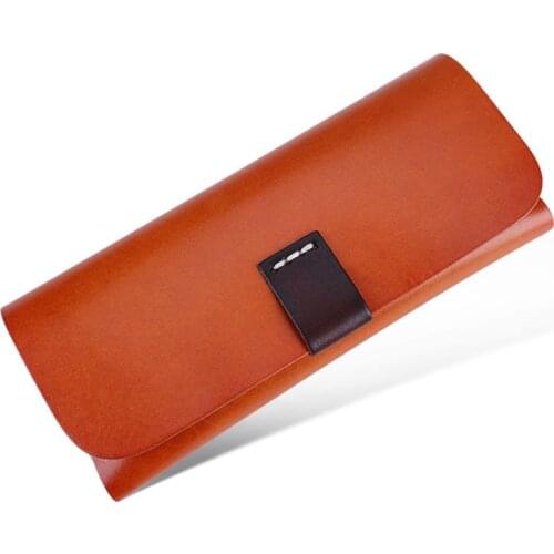 Genuine Leather Glasses Case Box Hard Spectacles Sunglasses Bag Eyeglasses Cases Eyewear Holder Cover Accessories Men Women