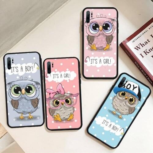 Cute Owl Lover Cartoon Phone Case For Huawei honor Mate P 9 10 20 30 40 Pro 10i 7 8 a x Lite nova 5t