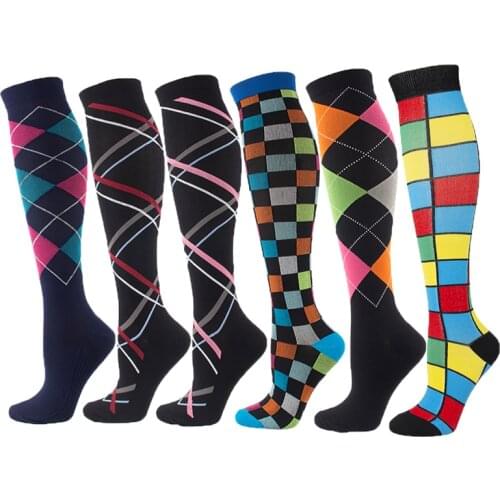 Moda Mulaya Mens Compression Stockings Women Leg Support Varicose Veins Stocks Knee High Elastic Outdoor Sports Socks