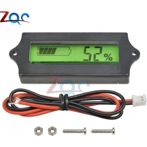 LCD Digital Battery Capacity Tester Indicator Voltmeter Voltage Meter Lipo Lead Acid 18650 Lithium Battery Analyzer Detector 24V