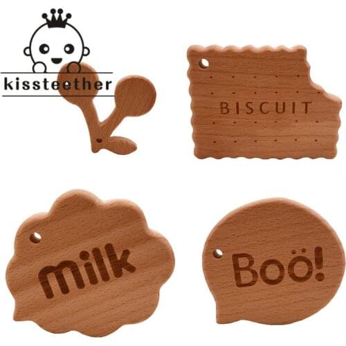 Wooden Teether Rings Natural Wood Teething Toys for Infant,Wooden Teether Animals for Toddler,Baby Soothing Pain Relief Toys