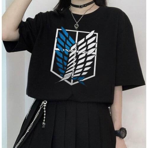 Anime Attack on Titan Wings of Liberty Graphic TShirt Summer Fashion Manga Tops Women Men Casual Streetwear Streetwear Camisetas