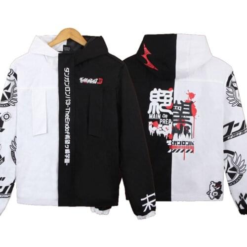 Game Danganronpa V3 Monokuma Cotton Hooded Hoodie Jacket kuma Costumes Cosplay For Woman Man Daily Casual Zipper Coat