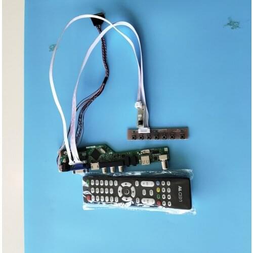 Kit for LTN141AT06-001/003/G01 1280x800 TV VGA LCD Screen Controller board remote panel LVDS HDMI USB AV 40pin monitor Audio