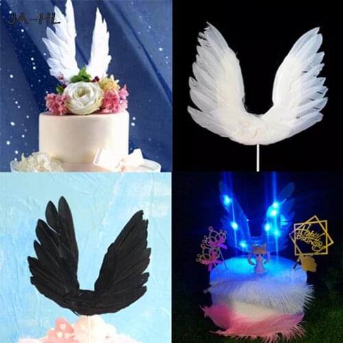 Hot! Big Wings Wedding Cake Topper For Wedding Baby Shower Kids Children Birthday Party Decorative Accessories