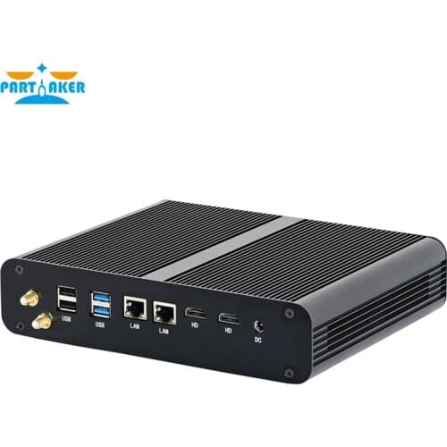 Partaker Mini PC Intel Core i7 1065G7 i5 1035G4 2*RAM Slots Max 64GB DDR4 RAM Gaming Desktop Computer 2*HDMI2.0 2*LAN 8*USB