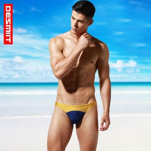 2019 brand desmiit Sexy Swimwear Men Swimsuit Bikini Swim Briefs Gay Swimwear Swim trunks Summer Sunga Surf Bathing Suits
