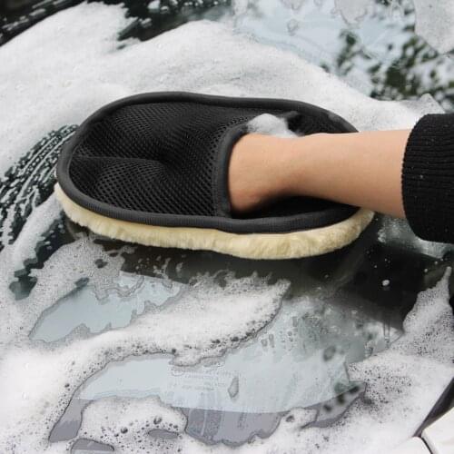 Soft Car Washing Gloves Car-styling Thick Car Cleaning Mitt Wax Detailing Brush Car Cleaning Wool Auto Care Cleaning Brush