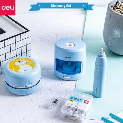 Wonderlife Deli 5 IN 1 Electric Stationery Set Student School Gift Box School Learning Equipment Office Supplies