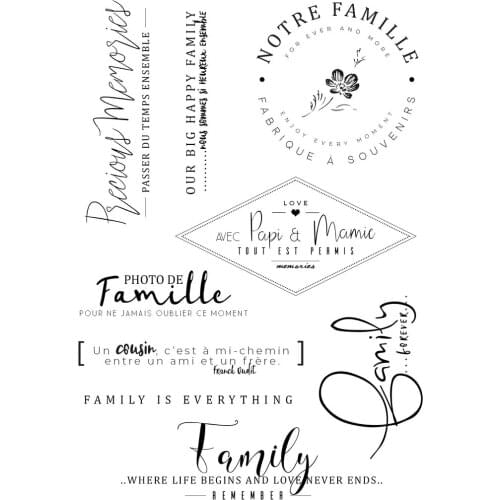 NOTRE famille Transparent Clear Silicone Stamp Seal DIY Scrapbooking photo Album