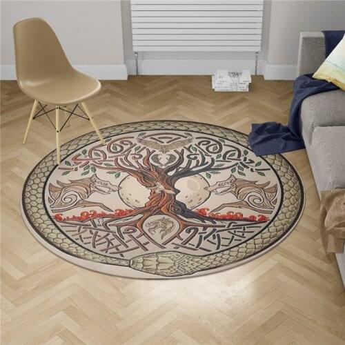 New Viking tattoo carpet square anti slip carpet 3D carpet anti slip dining room soft living room carpet