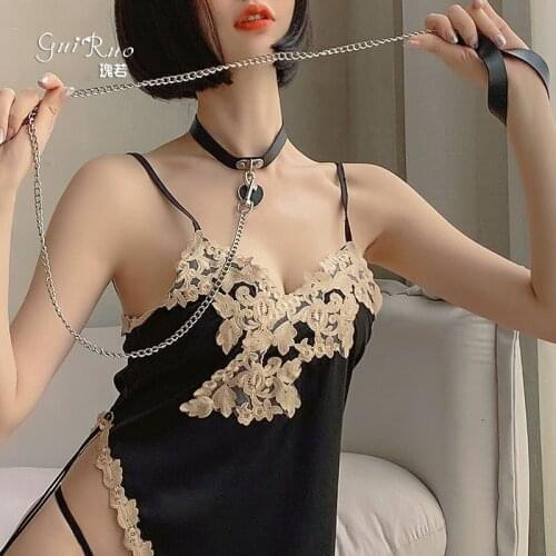 Fairy Lovely Sexy Punk Choker Collar Leather Loli Maid Chain Japanese Goth Jewelry Gothic Necklace Harajuku Accessories