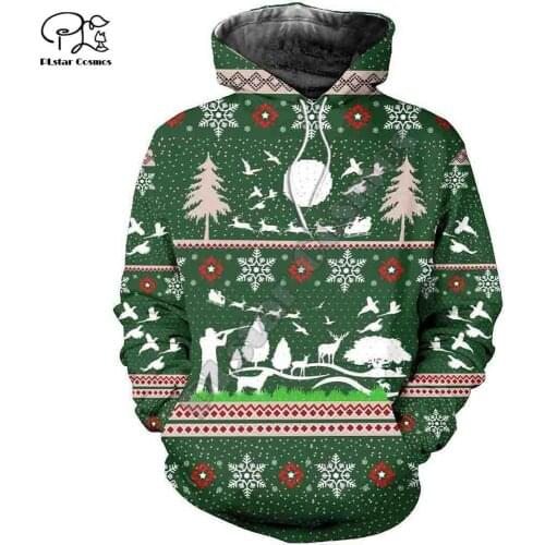 PLstar Cosmos 3DPrint Merry Christmas Santa Claus Fishermen Harajuku Streetwear Funny Men Women Zip Hoodie/Sweatshirt/Jacket/b17