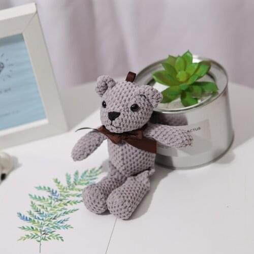 18cm Pineapple Bear Plush Doll Pendant with Souvenir Matching Baby Clothing Accessories Wedding Doll Christmas Gifts