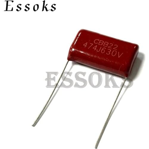 10PCS 630V474J 0.47UF Pitch 15mm 20mm 470NF 630V 474 474J CBB Polypropylene film capacitor
