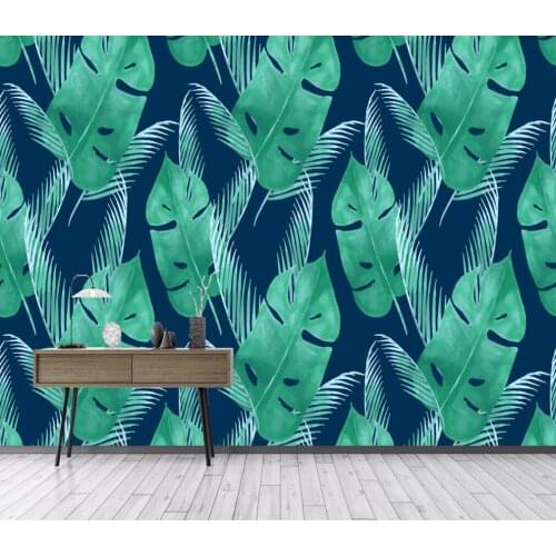 Custom background wallpaper abstract tropical plant leaf living room bedroom background wallpaper 3d wallpaper mural wallpaper