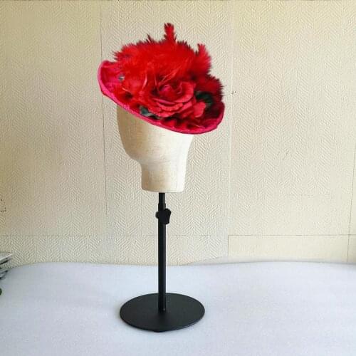 Adjustable Canvas Wigs Mannequin Toupee Display Stand Manikin With Base