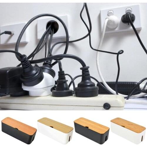 Cable Storage Box Anti Dust Charger Socket Organizer Power Strip Wire Case Network Line Storage Bin Charger Wire Management
