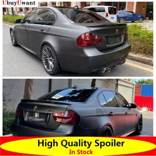 Real Carbon Fiber Rear Wing Trunk Lip Spoiler For BMW E90 3 Series 318i 320i 325i 330i 335i P Style Auto Accessories Car Styling