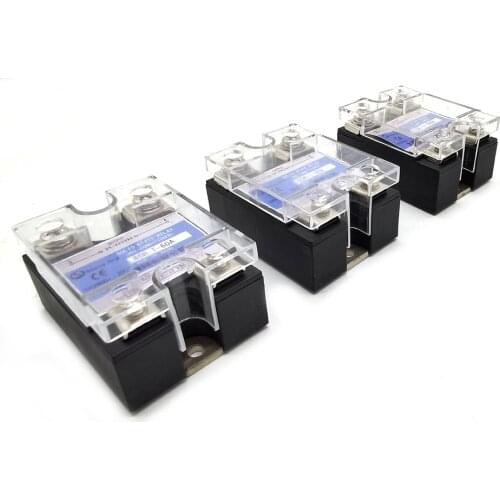 Best 40A 60A 80A 100A solid state realy DC SSR 40A relay industry solid state realy single phase input 3~32VDC output 35~480VAC