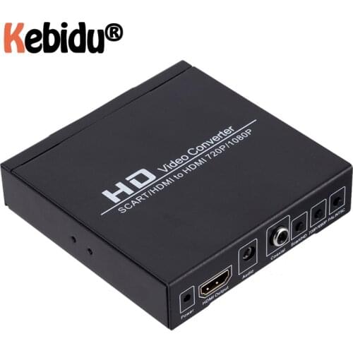 SCART HDMI-compatible To HDMI-compatible Adapter Full HD 1080P Coaxia Video Audio Converter For DVD Player/Set-top Box HDTV
