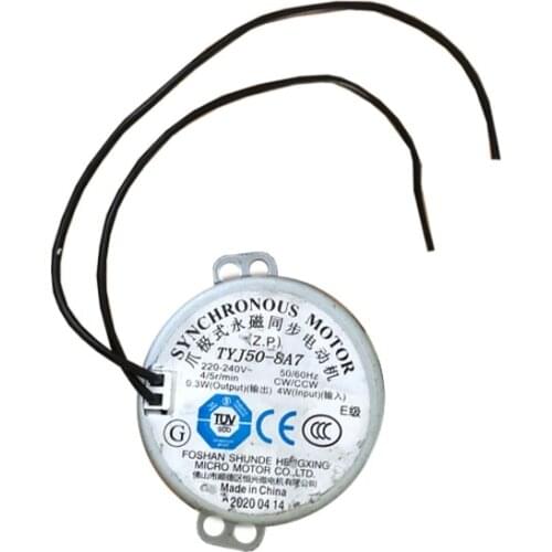1PC AC 220V-240V 4W 50/60Hz Shaking head Synchronous Motor for Floor Fan/Air Fan/Wall Fan/Tower Fan TYJ50-8A7 CW/CCW 4/5 r/min