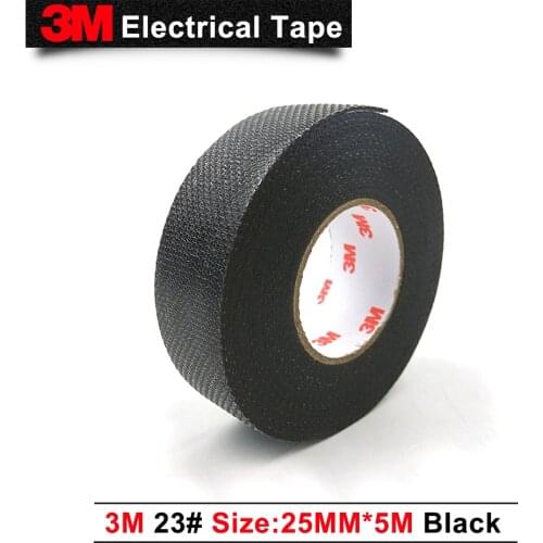 100% Original 3M 23 rubber Splicing tape self-fusing electrical tape,25MM*5M/pc,Pack of 1