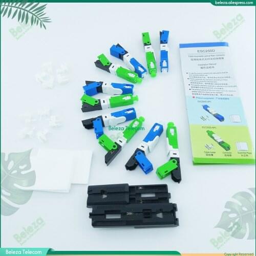 100pcs lot Authentic ESC250D SC UPC Single-Mode SC APC Optical Fiber quick connector SC PC Embedded type SC Connector