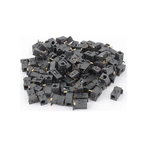 100Pcs PCB Mount 2.1mm Female 2 Pins DIP DC Power Jack Connector DC096