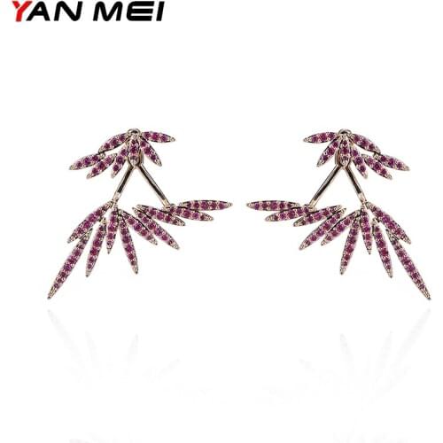 2 Colours Geometric Leaves Stud Earrings Double Layers Simple Sector Boucle D'oreille Earring Jewelry YME7645