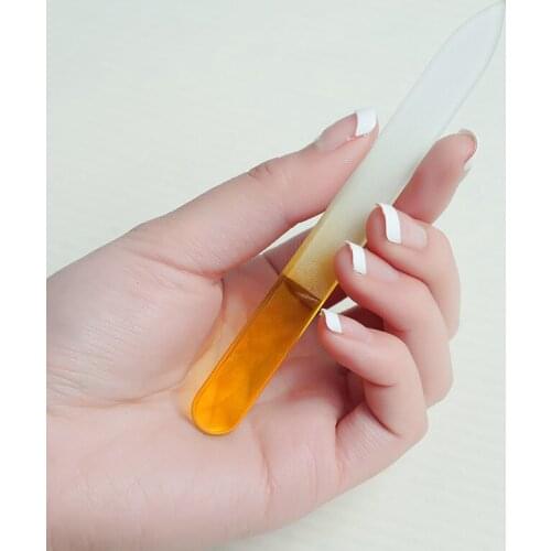 2pcs Crystal Glass Nail File Buffing Fashion styling tools Nail Art Tool lixa de unha
