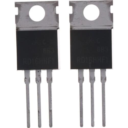 2pcs Rd16hhf1 To-220 Power Transistor Mosfet Original Mitsubishi 30MHz 16W Black