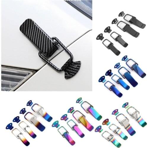 2Pcs Auto Bumper Clip Hasp Universal Security Car Truck Hook Lock Clip Quick Release Surround Fixed Decoration Buckle Hook Lock