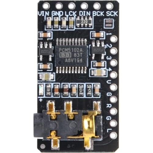 PCM5102 DAC Decoder Rechargeable Portable Speaker 3.5mm Stereo I2S Interface Player Wireless Module For Raspberry Pi