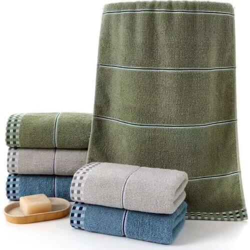 3pcs 100%Cotton Solid Color Face Bathing Towel Fast Drying Travel Gym Camping Sports Soft Handchief Thick towel BeachTowels