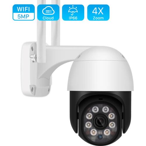 5MP PTZ WIFI IP Camera Outdoor 1080P 4X Digital Zoom Wireless Security CCTV Camera 3MP 2MP Two Way Audio Cloud CCTV Surveillance