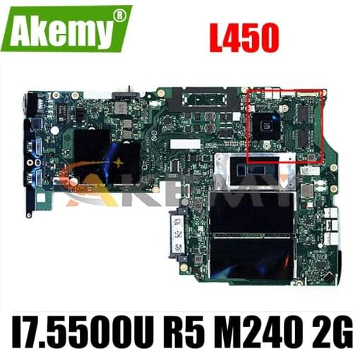 Akemy For CPU. I7.5500U R5 M240 2G Aivl nm-a351 Motherboard Lenovo ThinkPad L450 Laptop PC Board 100% Test OK
