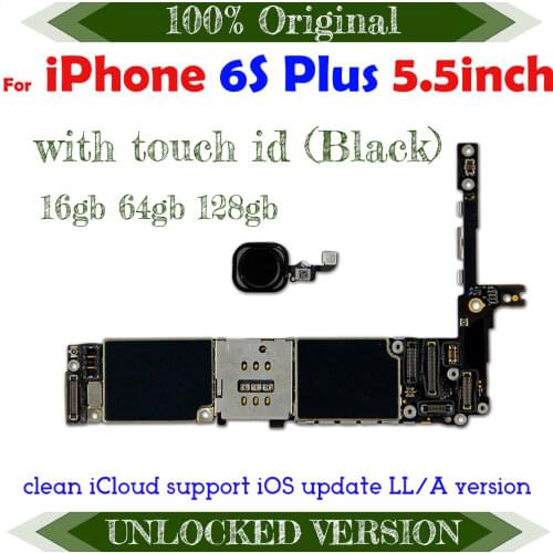 128G 64G 32G 16G Unlocked for iPhone 6S Plus Motherboard With Without Fingerprint Logic Board for Iphone 6s 5.5inch 16/64/128gb