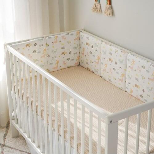 Baby nursery Nordic Stars Design Baby Bed Thicken Bumper One-piece Crib Around Cushion Cot Protector Pillows Newborns Room Decor