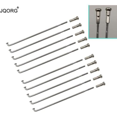 Diameter 2.3mm Narrow To 2.0 mm Bicycle Spokes Material 304 Stainless Steel J-bend Electric Bike Wheel Spokes With Brass Nipples